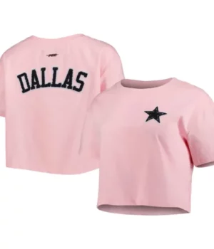 Pink Dallas Cowboys Crop Shirt