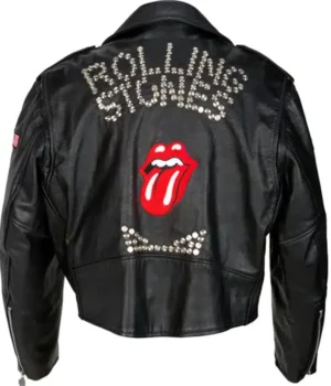 Rolling Stones Leather Jacket Back