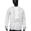 Shop Mike Myers Austin Powers White Ruffle Silk Shirt For Men And Women