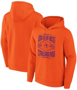 Shop NFL Paddie Denver Broncos Orange Pullover Hoodie For Men And Women