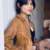 Finestkind Jenna Ortega 2023 Brown Leather Jacket