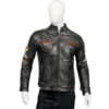 Harley Davidson Distressed Leather Black Jacket