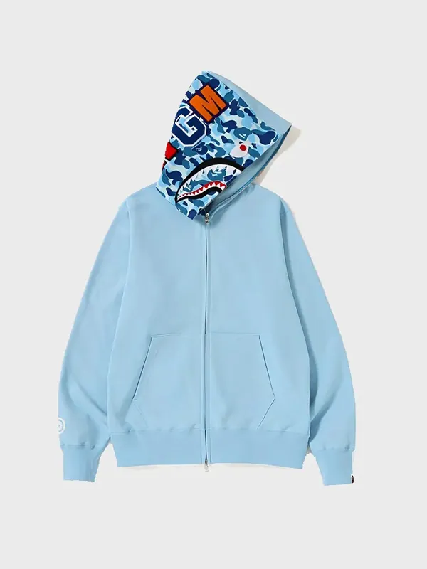 Bape camo shark hoodie