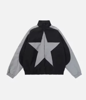 Reflective Star Track Black And Grey Jacket