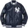 Supreme NY Yankees Leather Jacket