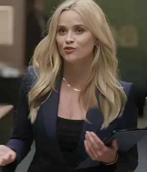 The Morning Show Reese Witherspoon S03 Blue and Black Blazer