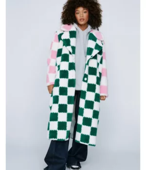 The Other Black Girl Ashleigh Murray Checkerboard Coat