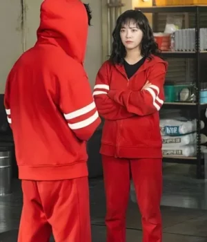 The Uncanny Counter TV-Series Red Hooded Tracksuit For Sale