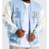 Baby Blue Letterman Varsity Jacket