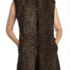 Dennis Astrakhan Persian Lamb Fur Sleeveless Coat