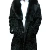 Jeffery Persian Lamb Astrakhan Fox Fur Collar Coat