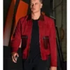 Joe Burrow Maroon Suede Leather Jacket