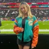 Alix Earle Miami Dolphins Leather Jacket