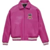Avirex Pink Bomber Leather Jacket