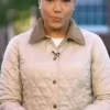 Good Morning America Stephanie Ramos Beige Quilted Jacket