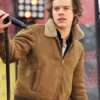 Harry Styles Suede Leather Brown Jacket