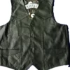 Aces And Eights Total Nonstop Black Leather Vest