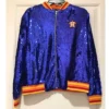 Astros Sequin Blue Sequin Jacket