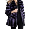 Chinchilla Fur Purple Coat
