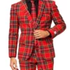 Christmas Red Plaid Suit