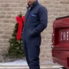 Spencer TV-Movie Christmas By Design 2023 Jonathan Keltz Blue Jumpsuit