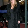 Taylor Swift Charlotte Simone Black Fur Trench Coat