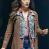 The Flash S04 Izzy Bowin Fringe Leather Coat