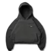 Vwoollo Double Layered Puffy Black Hoodie