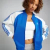 Adidas Three-Stripe Blue And White Track Jacket