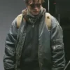 Batman Robert Pattinson Grey Bomber Jacket