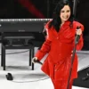 Demi Lovato Leather Red Jacket