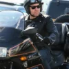 Ewan McGregor Stylish Black Biker Leather Jacket