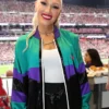 Gwen Stefani Dsquared2 Colour-Block Vintage Bomber Jacket