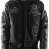 Las Vegas Raiders Antonio Pierce Black Varsity Jacket