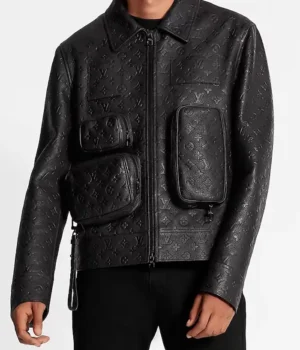 Louis Vuitton Black Leather jacket