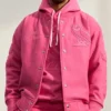 OVO Valentine Pink Letterman Varsity Jacket
