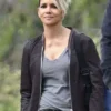The Union 2024 Halle Berry Leather Brown Jacket