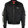 Amiri Applique Detail Black Vintage Bomber Jacket
