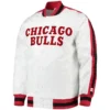 Chicago Bulls The D-Line White Varsity Jacket