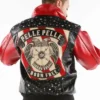 Pelle Pelle Born Free Black And Red Bomber Jacket