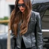 Victoria Beckham Leather Black Jacket