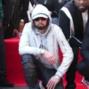 American Rapper Eminem Hollywood Walk Of Fame 2024 White Letterman Varsity Jacket