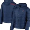 Chariot Houston Texans Navy Blue Puffer Hooded Jacket