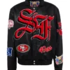 Dean Grady San Francisco 49ers Black Leather Jacket