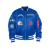 Jayce Los Angeles Chargers Blue Bomber Jacket