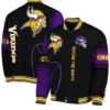 Karson Minnesota Vikings Black Printed Bomber Jacket