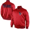 Lanni Houston Texans Red Satin Varsity Jacket