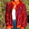Mose Yundt Tampa Bay Buccaneers Red Sequins Bomber Jacket