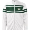 NFL Green Bay Packers White Track Jacket