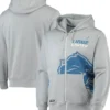 Romain Detroit Lions Grey Full-Zip Jacket With Hood